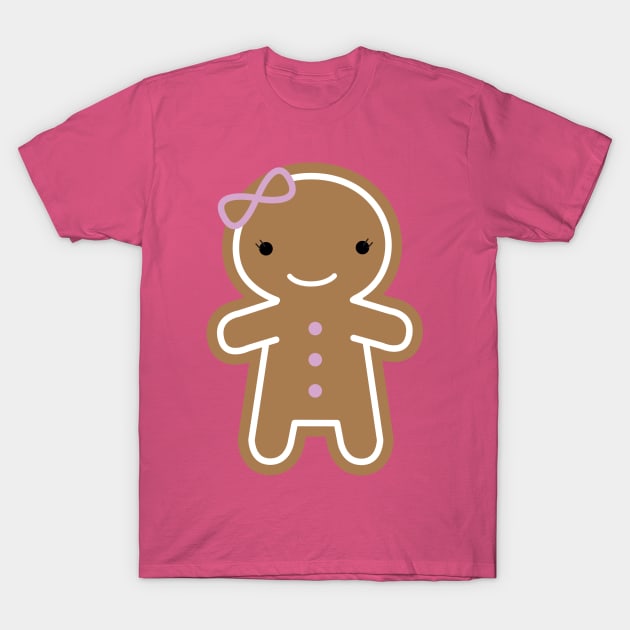 Kawaii Gingerbread Girl T-Shirt by marcelinesmith